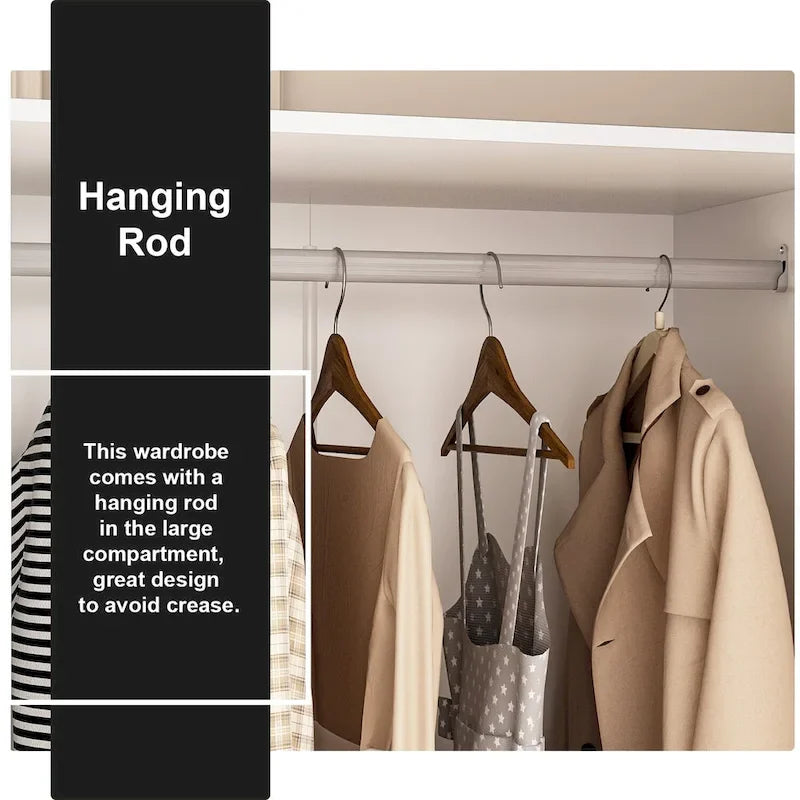 Kerrogee Grand Wardrobe/Armoire/Closet , 47.2 W x 69.7 H x 18.3 D