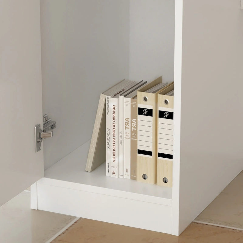 FUFU&GAGA Rectangular Wood Reception Desk Secretary Desk Computer Desk