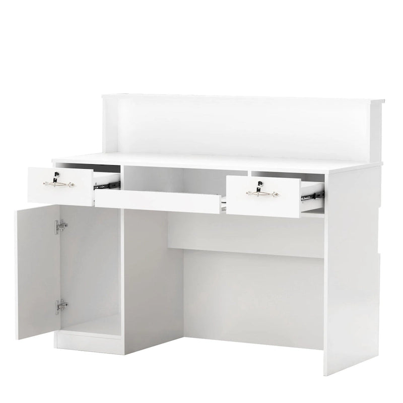 FUFU&GAGA Rectangular Wood Reception Desk Secretary Desk Computer Desk