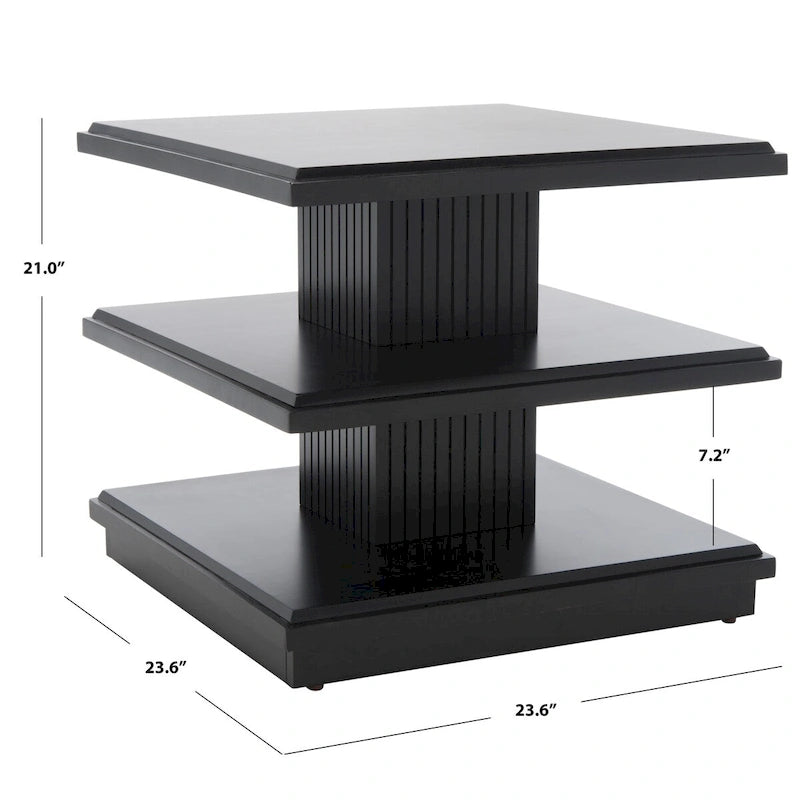 SAFAVIEH Ava 2-Shelf Accent Table - 24 L x 24 D x 21 H - 24Wx24Dx21H