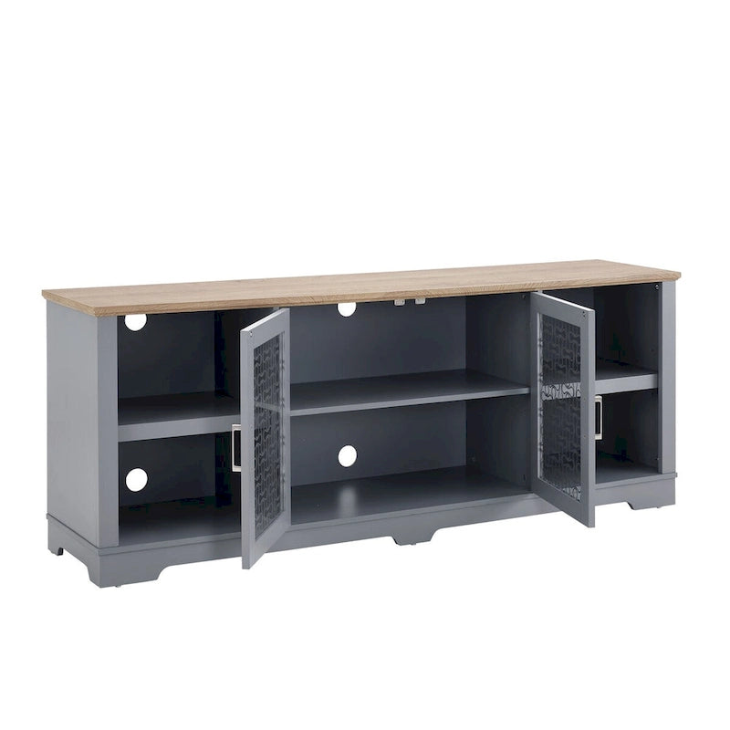 Modern Farmhouse TV Media Stand Cabinet for up to 80 TV - N/A