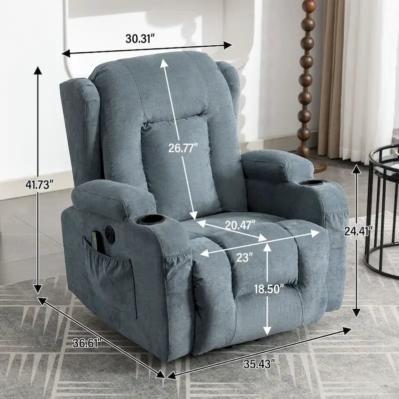 Recliner Chair for Living Room with Side Pocket